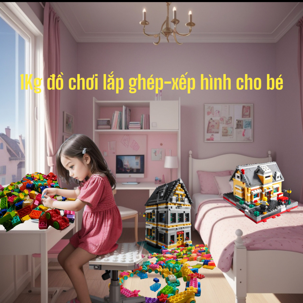 LEGO Xếp Hình Bán Cân Gạch Lê Gô lắp nghép đồ chơi trong phòng cho trẻ em