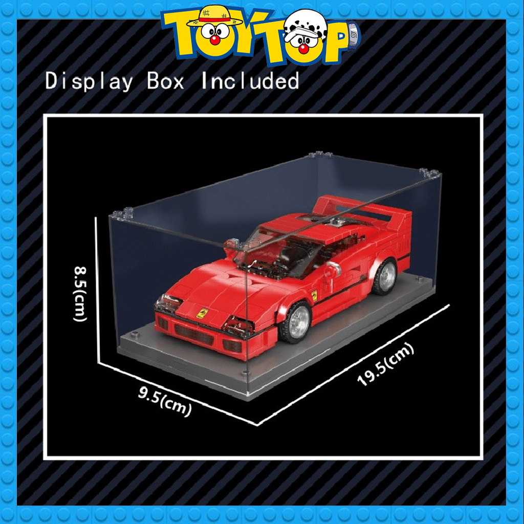 Đồ chơi lắp ráp mô hình siêu xe ô tô Ferrari F40 kèm hộp trưng xếp hình Mould King 27038 với 338 mảnh