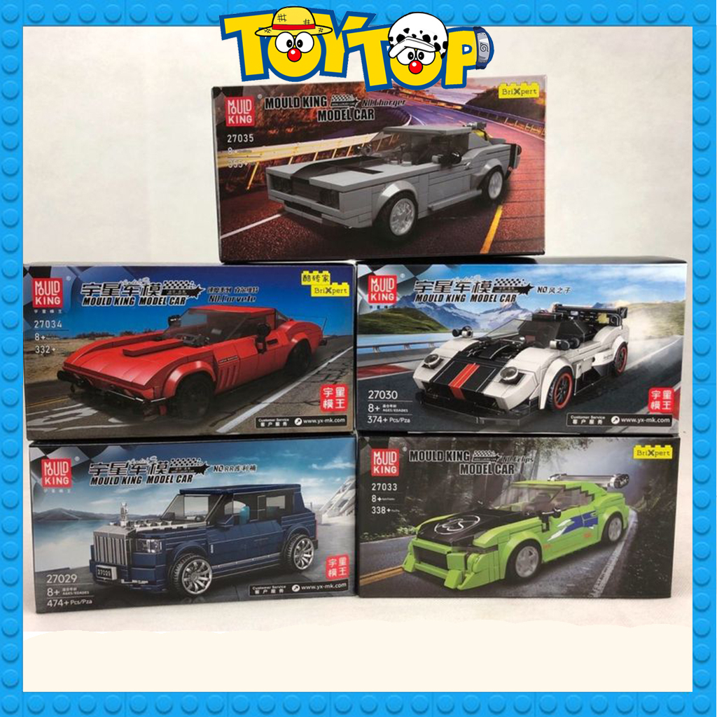 Đồ chơi lắp ráp siêu xe ô tô mini xếp hình của Mould King tỉ lệ 1:32