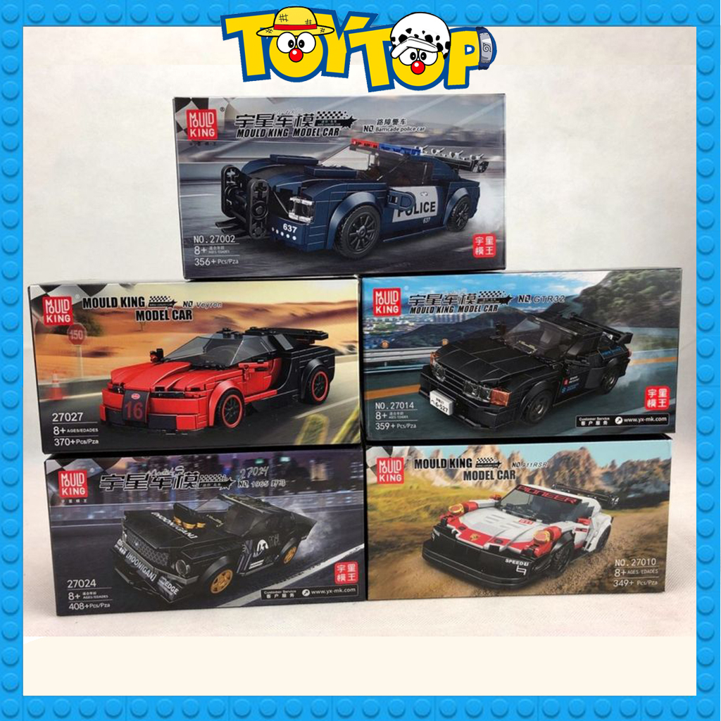 Đồ chơi lắp ráp siêu xe ô tô mini xếp hình của Mould King tỉ lệ 1:32