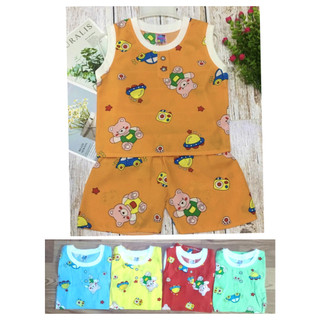 Bộ tole sát nách họa tiết dễ thương bé