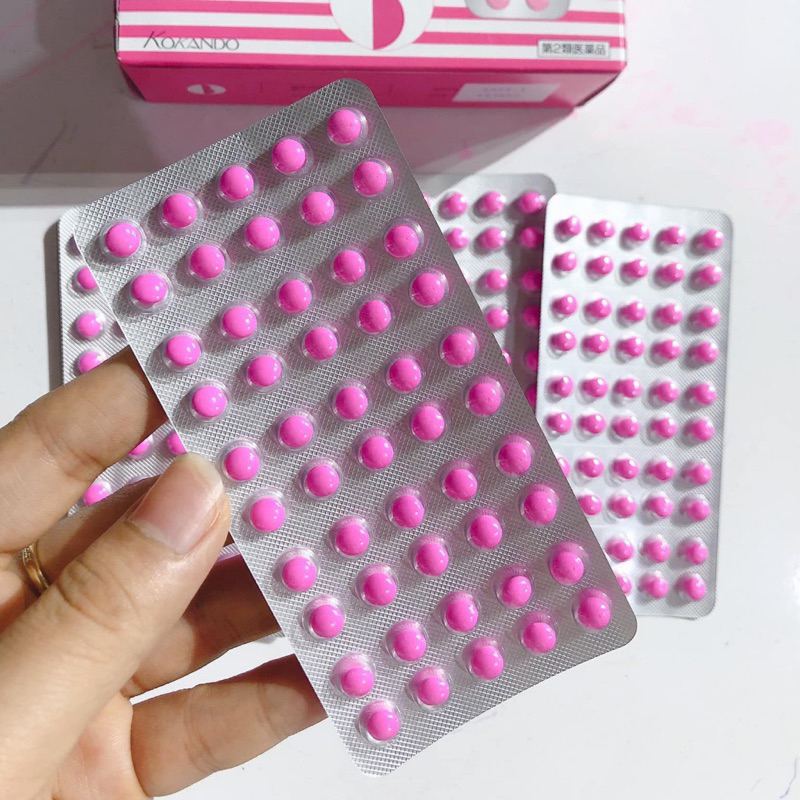 Hộp đựng 1 vỉ x 50 viên detox nhuận tràng Nhật Bản