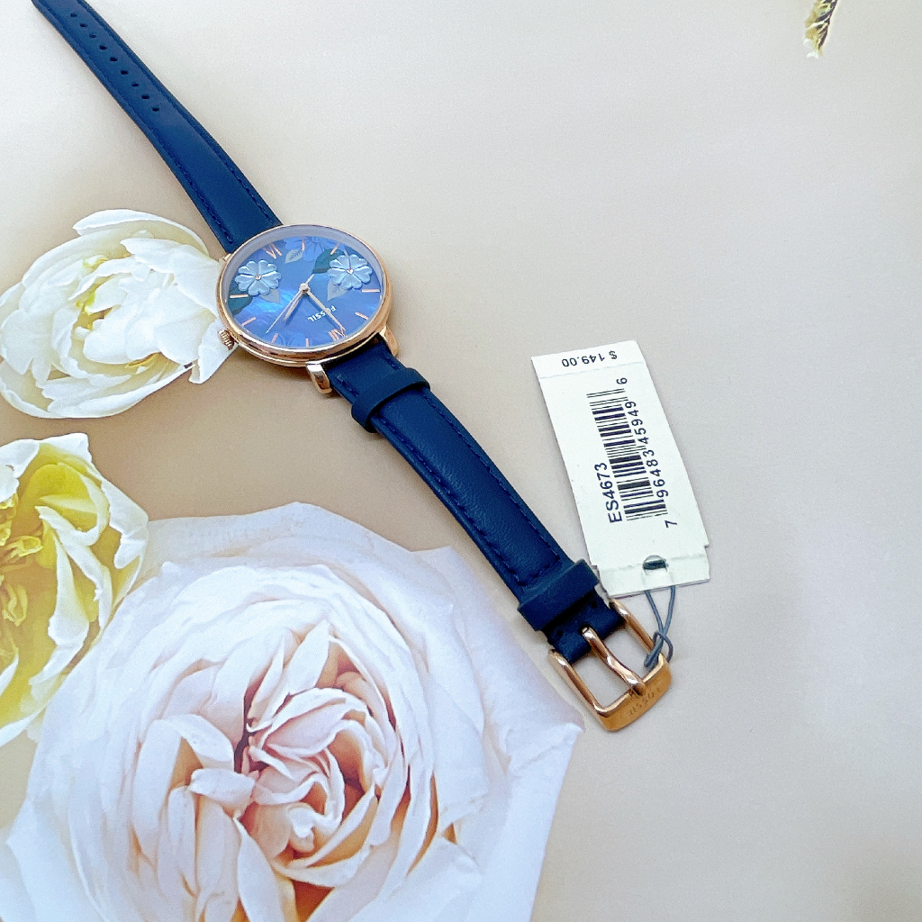 Đồng Hồ Nữ Fossil ES4673 Dây Da Xanh 36mm