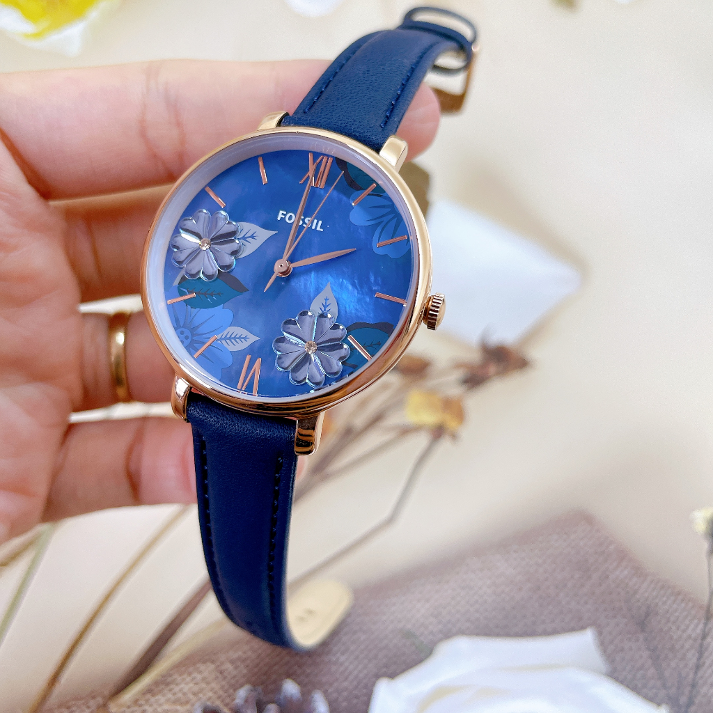 Đồng Hồ Nữ Fossil ES4673 Dây Da Xanh 36mm