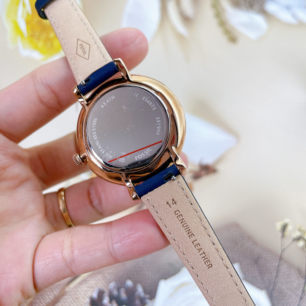 Đồng Hồ Nữ Fossil ES4673 Dây Da Xanh 36mm