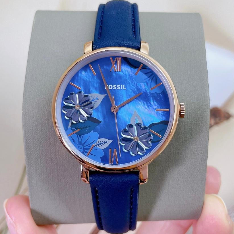 Đồng Hồ Nữ Fossil ES4673 Dây Da Xanh 36mm