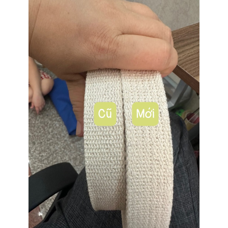 Đai cotton 2.5cm làm quai túi tote