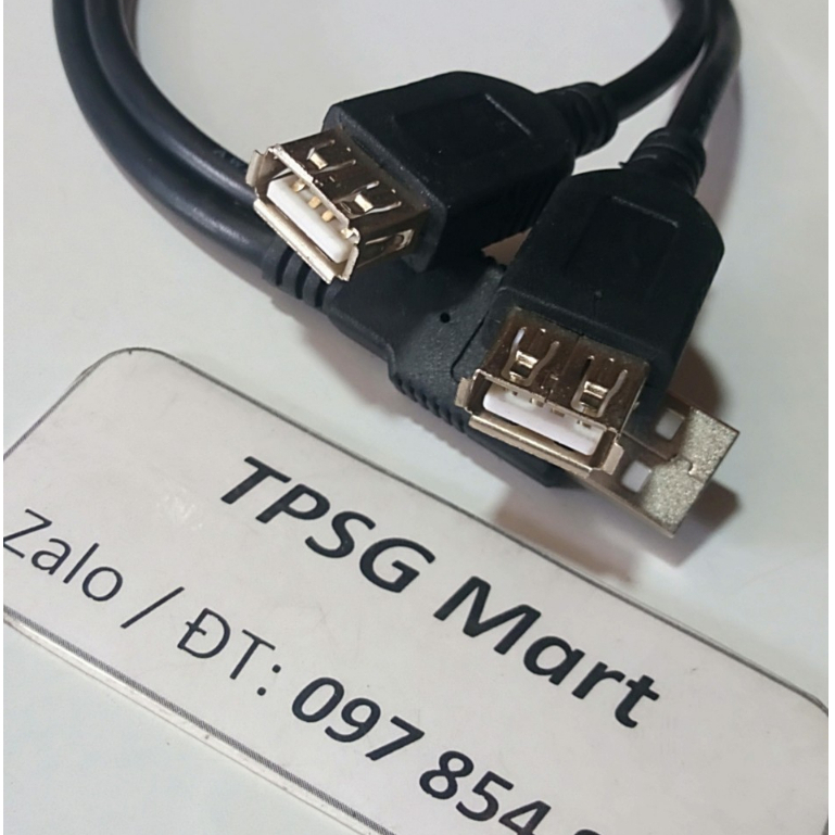 Cáp nối dài và chia USB 1 ra 2 đầu USB 2.0 (1 đầu cấp nguồn 5V, 1 đầu kết nối tín hiệu)