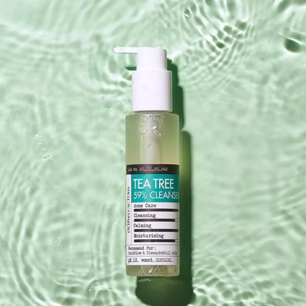 Sữa rửa mặt Derma Factory Tea Tree 59% Cleanser 150ml kiểm soát mụn, làm dịu da