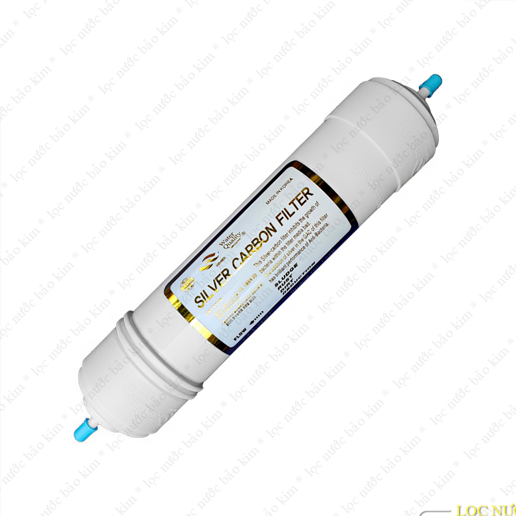 Kiểu I - Lõi lọc đúc Korea số 1,2,3, UF, R.O, Alkali Carbon - Hydrogen - Silver Carbon 11 inch kết nối 2 đầu