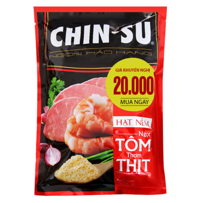 Hạt nêm ngọt tôm thơm thịt Chinsu gói 900g tặng  thêm 25%giá không đổi  so với gói  900g