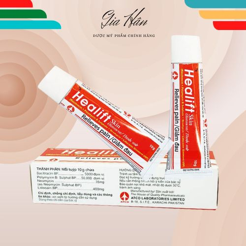 Healift skin 10g kem mỡ bôi ngoài da hỗ trợ vết bỏng, phồng da chân, trầy da.