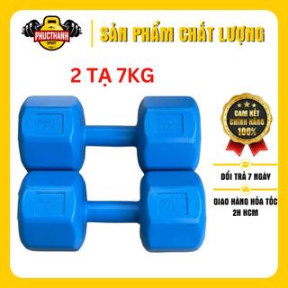 Bộ 2 tạ tay nhựa bát giác Reefit 7kg có ruột (gồm 2 cục 7kg) (PHUCTHANHSPORT)