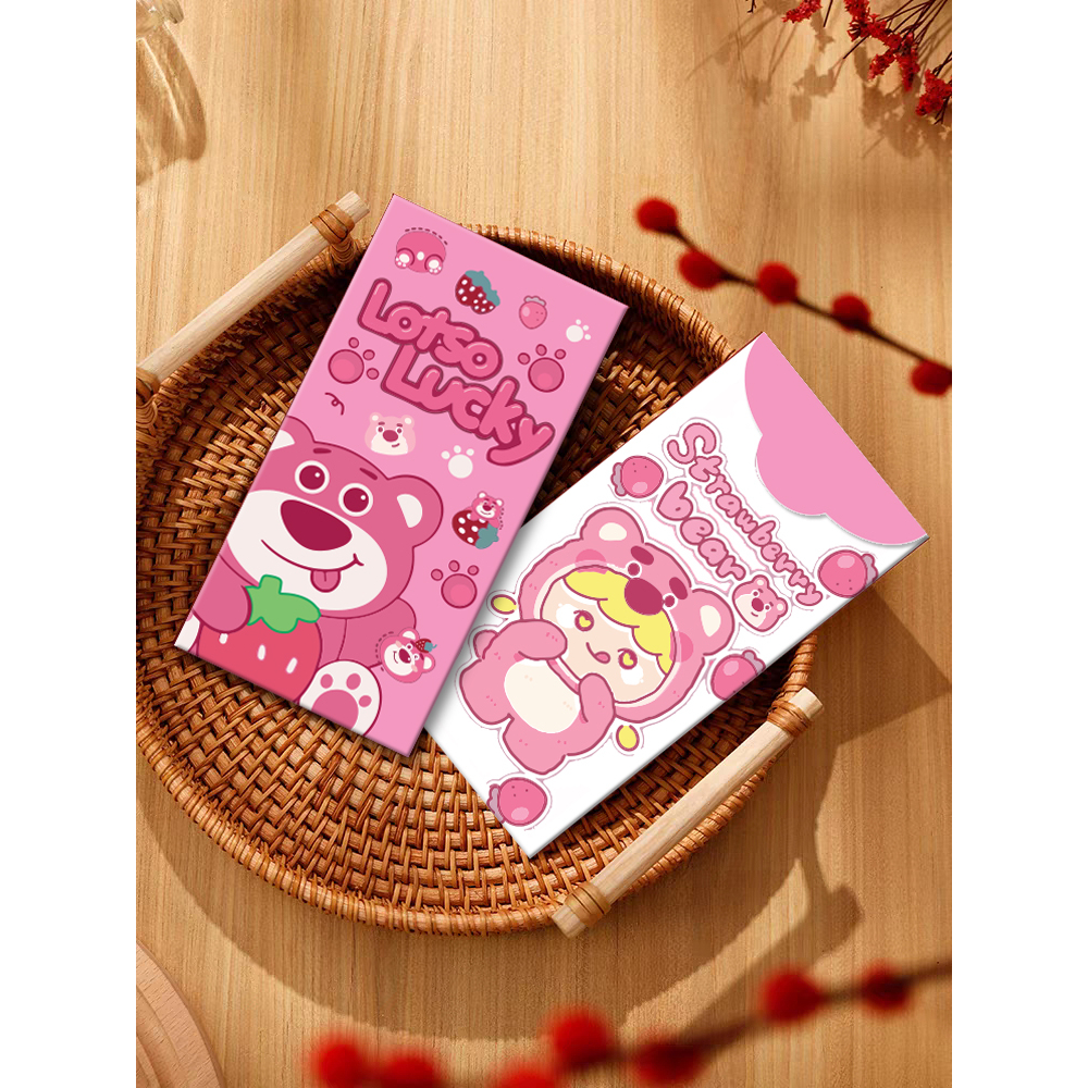 Xấp 10 bao lì xì đôrêmon, gấu dâu lotso