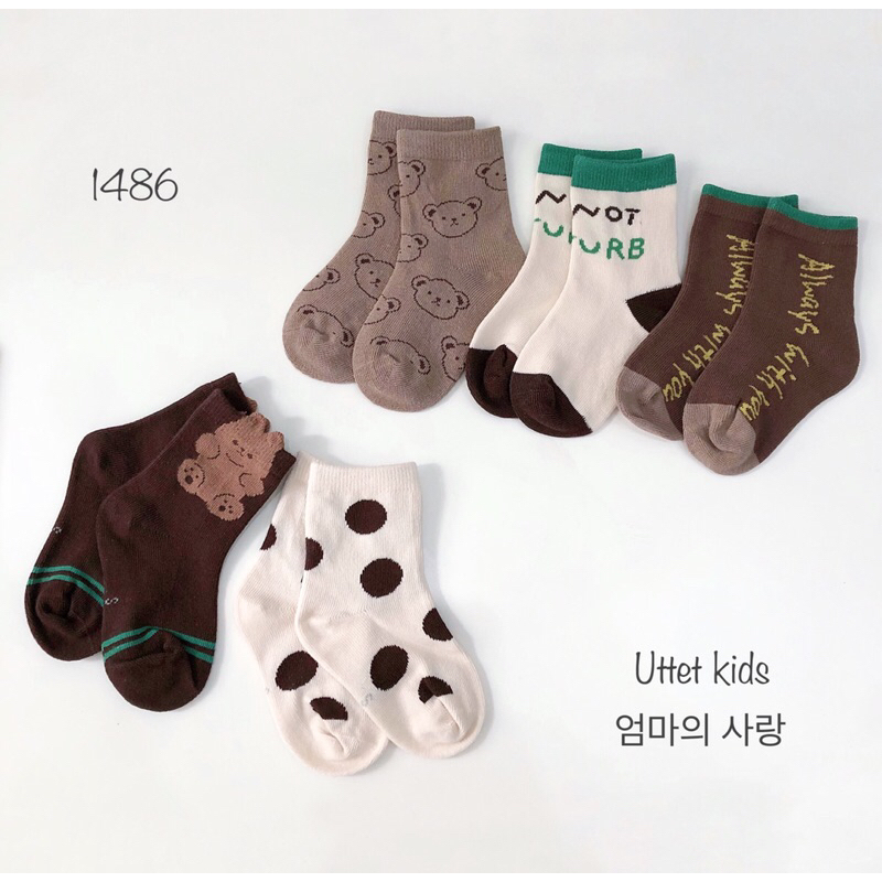 SÉT TẤT 5 ĐÔI DÀNH CHO BÉ GÁI VÀ BÉ TRAI PHONG CÁCH HÀN QUỐC