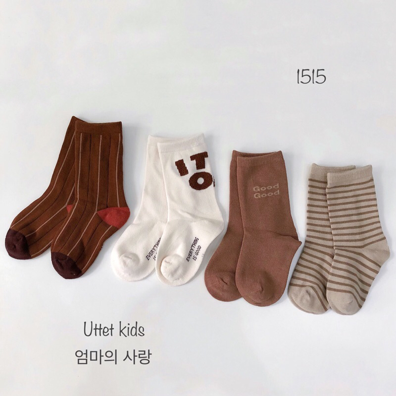 SÉT TẤT 5 ĐÔI DÀNH CHO BÉ GÁI VÀ BÉ TRAI PHONG CÁCH HÀN QUỐC