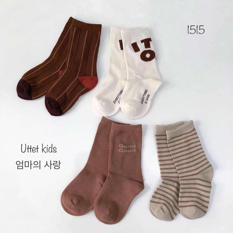 SÉT TẤT 5 ĐÔI DÀNH CHO BÉ GÁI VÀ BÉ TRAI PHONG CÁCH HÀN QUỐC