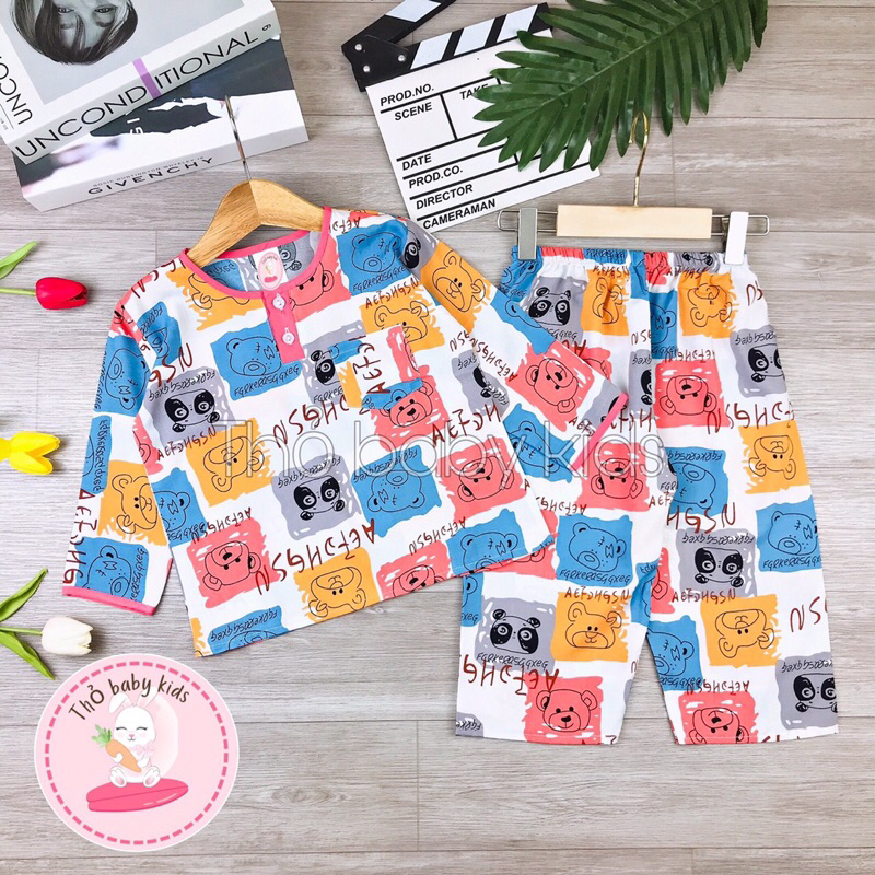 Bộ lanh/tole bé trai tay dài quần dài shop thỏ baby kids