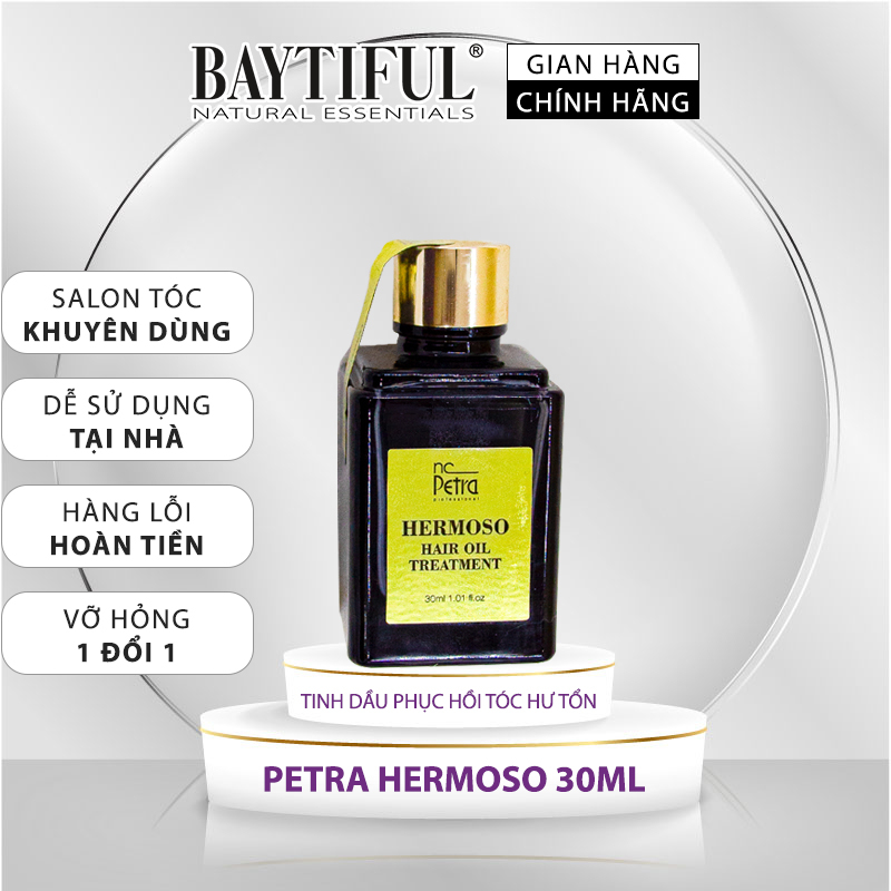 Tinh dầu dưỡng tóc cao cấp, serum phục hồi tóc hư tổn khô xơ, tinh chất cho tóc uốn nhuộm Petra Hermoso Hair Oil 30ml