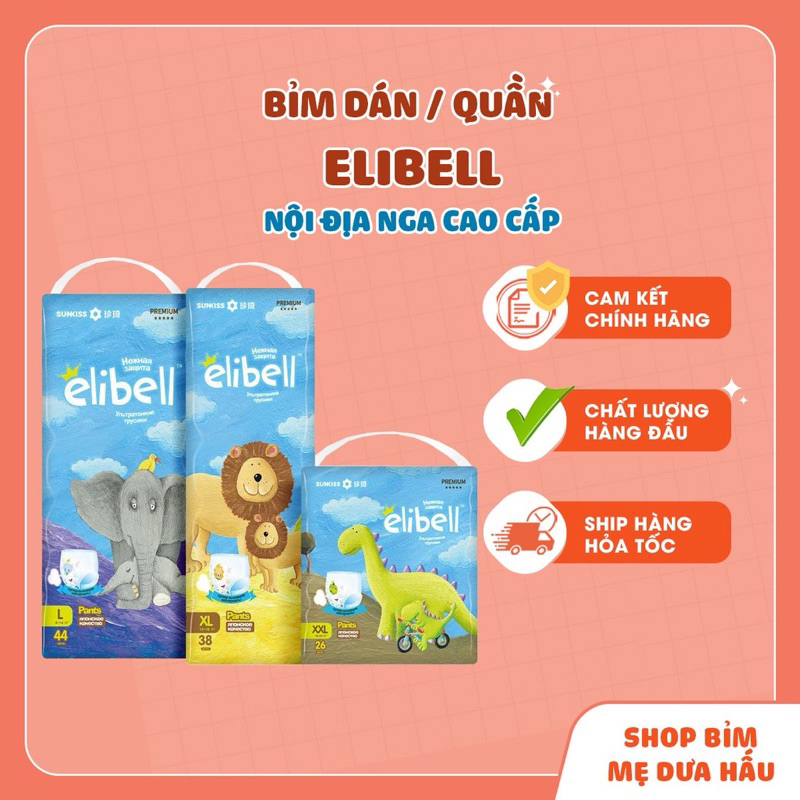 BỈM ELIBELL PREMIUM BỈM NGA DÁN QUẦN NỘI ĐỊA CAO CẤP DÒNG MỀM MỎNG ĐÓNG