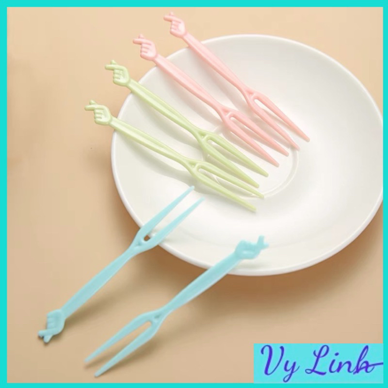 Set gói 50 dĩa cắm thức ăn , hoa quả đồ tráng miệng bằng nhựa cao cấp an toàn cho sức khoẻ