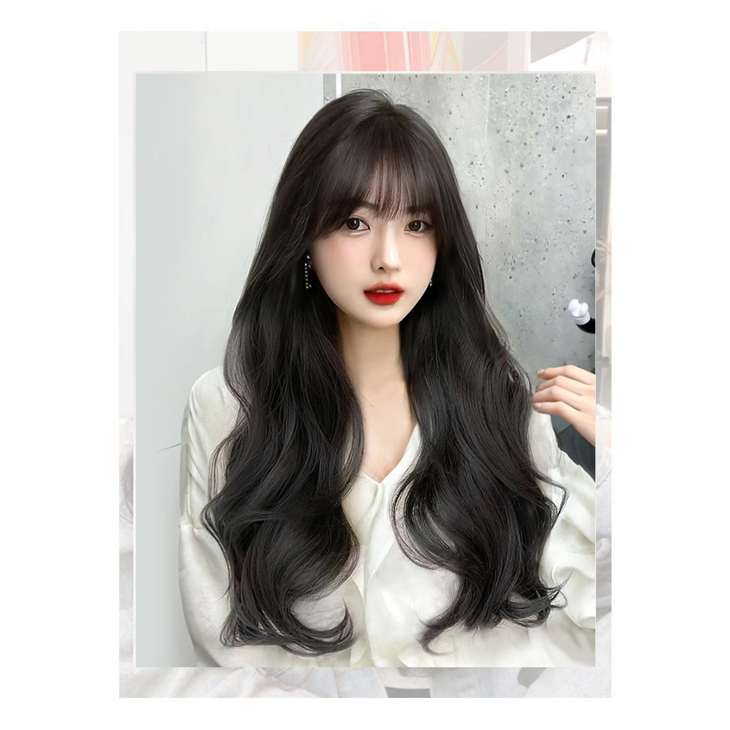 Tóc Giả Kẹp Xoăn, Tóc Kẹp Dải Sóng Lơi Tầng Thời Trang Cao Cấp 55cm