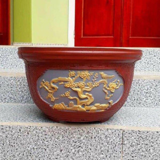 Khuôn đúc chậu tròn 40 tùng cúc mai nhựa abs