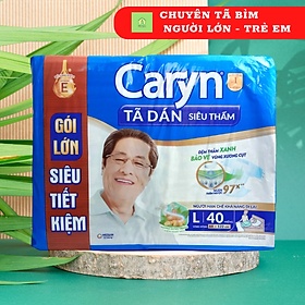 Bỉm tã dán Caryn người già size L40 miếng