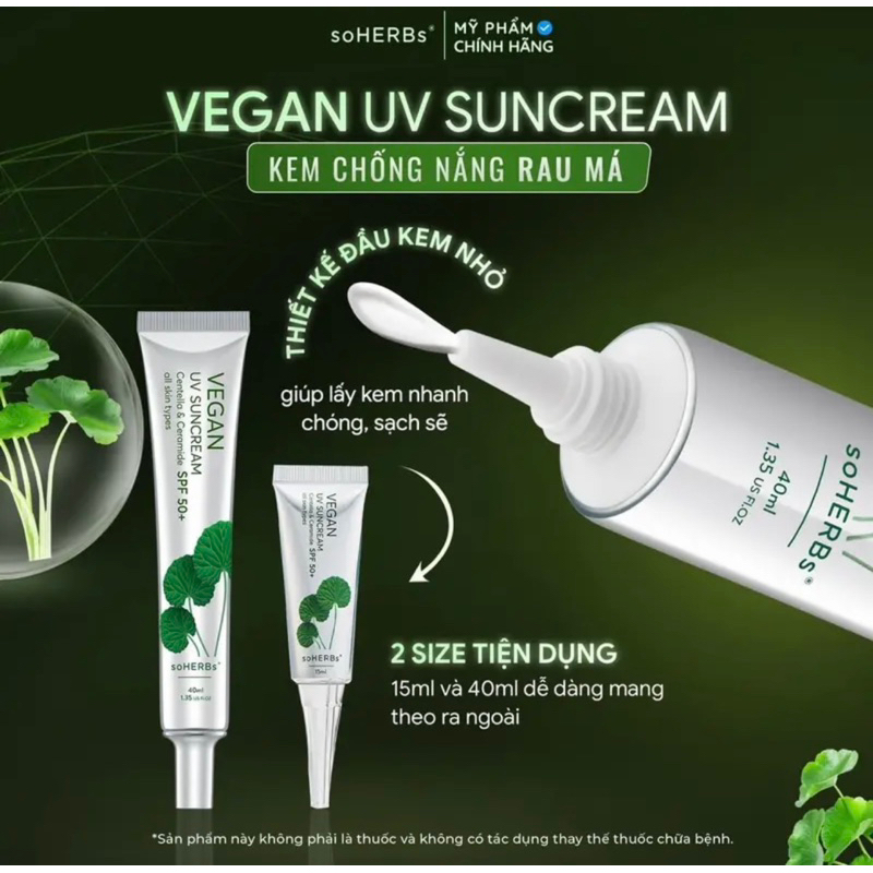Kem Chống Nắng UV SUNCREAM VEGAN SPF 50+