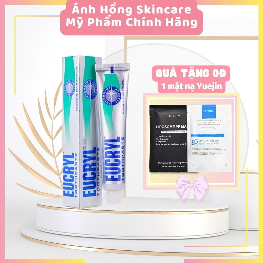 Kem Đánh Răng Bạc Hà Làm Trắng Eucryl Toothpaste 62g