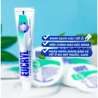Kem Đánh Răng Bạc Hà Làm Trắng Eucryl Toothpaste 62g