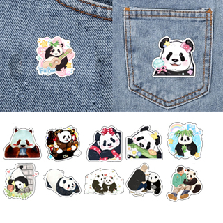 Huy hiệu Gấu trúc manh lan hoa hoa phúc bảo  thất tử phi vân Pandabiz HHI40 cài áo balo sticker túi đeo hoạt hình cute