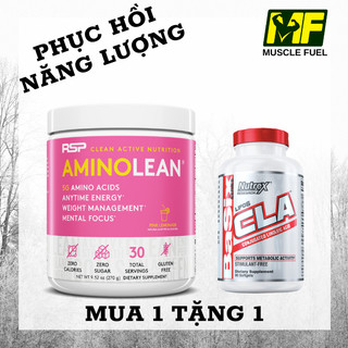 Xả kho RSP AminoLean 30 Liều DùngThúc Đẩy Xây Dựng Cơ Nạc kết hợp L carnitine & CLA hổ trợ giảm mỡ.Date 30/09/23