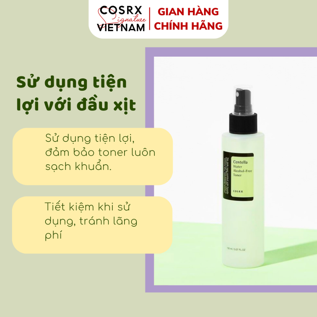 Nước Hoa Hồng Rau Má Cosrx Centella Water Alcohol Free Toner