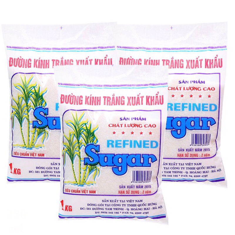 Đường kính trắng xuất khẩu gói 1kg