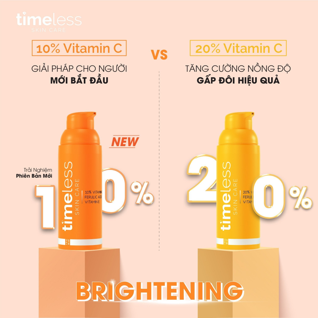 [Chính Hãng] Tinh Chất Dưỡng Sáng Da Timeless 10% Vitamin C + Vitamin E + Ferulic Acid 30ml Mỹ