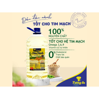 Dầu đậu nành 100% nguyên chất Tường An can 5 lít