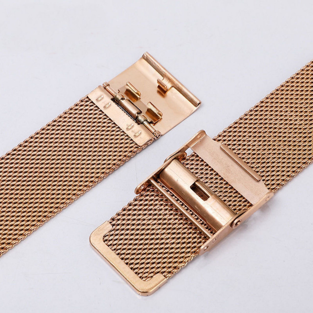 Dây đồng hồ kim loại thép không rỉ dạng lưới milan size 12mm 14mm 16mm 17mm 18mm 19mm 20mm 22mm