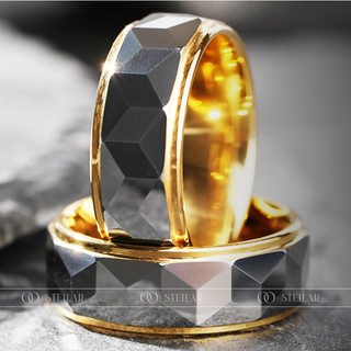  Nhẫn Nam Vonfram Stellar "The Canopus" Vát Khối Hình Thoi 3D - Cao Cấp Lịch Sự Không Gỉ - Bền Gấp 3 Nhẫn Nam Titan 