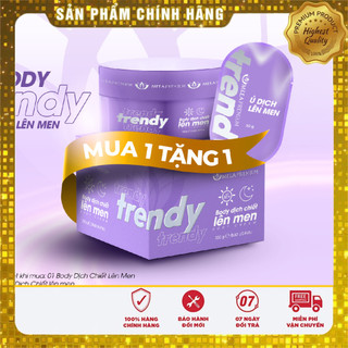 Kem body trendy meea, body dưỡng da dịch chiết lên men trendy, kem body trendy tím