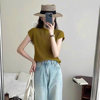 Áo len tăm nhỏ cổ 3p vai rơi gân dọc dáng basic