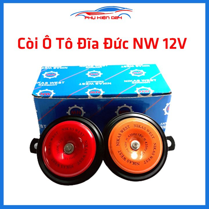 Bộ 2 Còi Ô Tô Đĩa Đức 12V NW