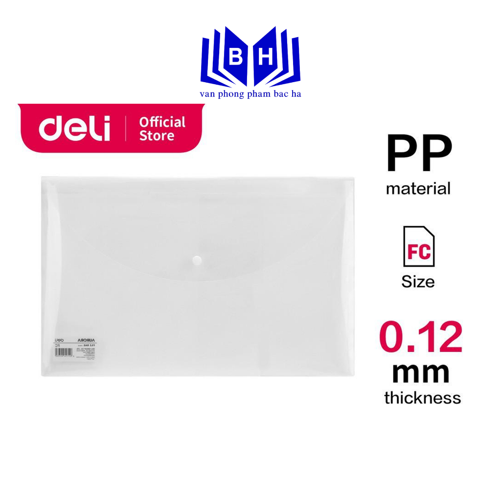 Combo 12 Chiếc TÚI CLEAR BAG/ Túi my clear/ Túi đựng tài liệu/ Túi cúc khổ F F11312-VN - Trắng trong