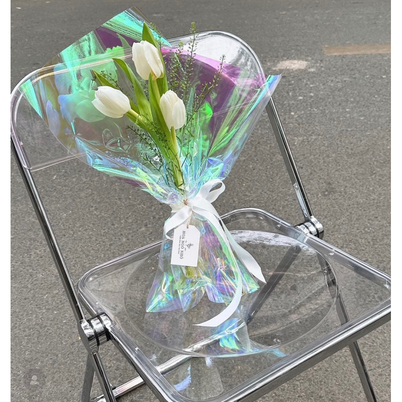 Tập 20 tờ bóng kính ánh 7 màu gói hoa phong cách