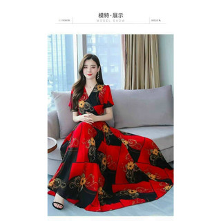 ĐẦM MAXI HỌA TIẾT DÁNG DÀI  CAO CẤP S89285( HÀNG NHẬP)