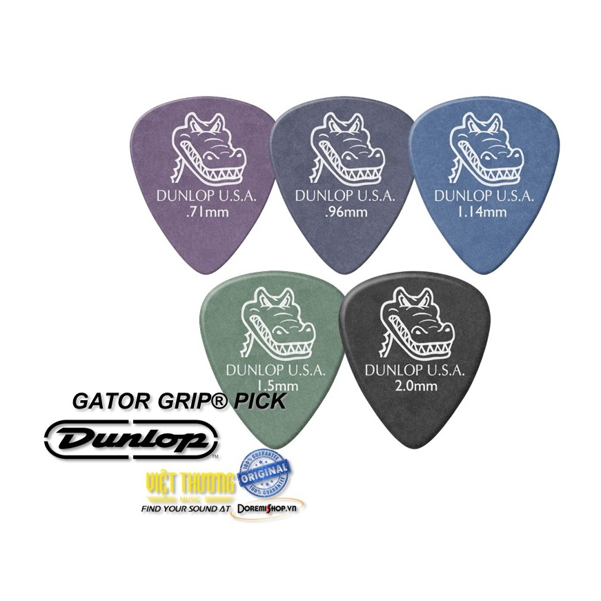 Phím gảy guitar pick Jim DunLop Gator Grip Standard