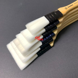 Bộ panh xô, cọ bản đi nền vẽ màu nước lông vũ trắng sunway b159 - 6psc