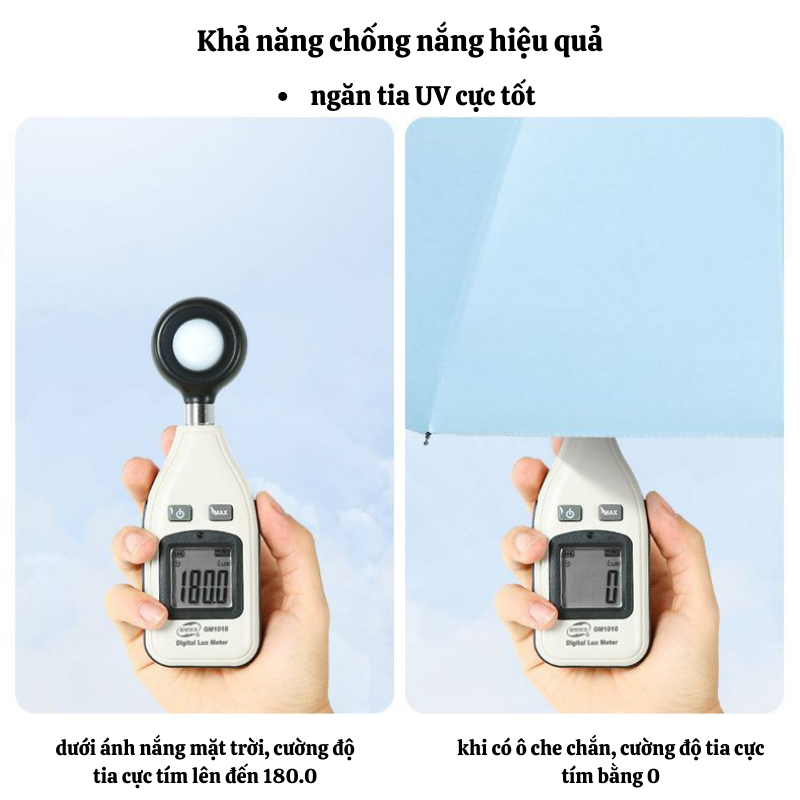 Dù Che Mưa XUKA Chống Tia UV Bảo Vệ Da 20 Nan Tự Động