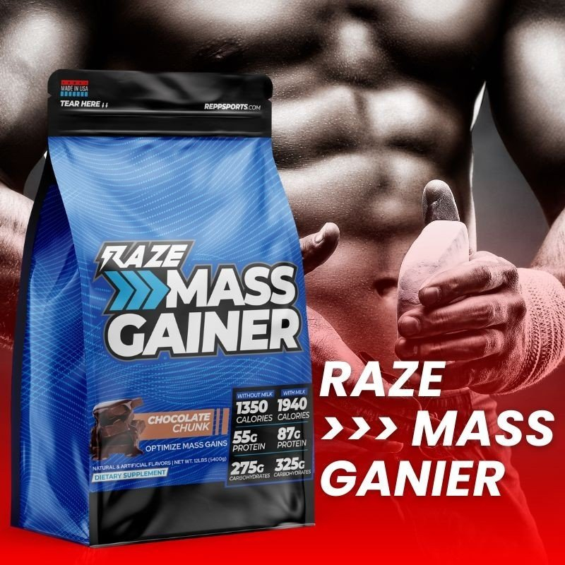 RAZE MASS 5.4kg - Sữa tăng cân, tăng cơ cho người gầy, siêu gầy, bổ sung Calo cao whey Protein, BCAA, EAA