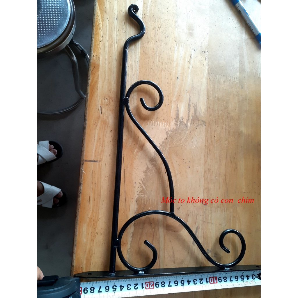 Móc Treo Lồng Chim Bằng Thép, hàng dày dặn, nước sơn bền  chịu lực 15kg, móc treo chậu hoa